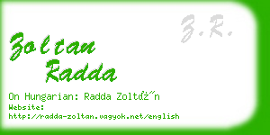 zoltan radda business card